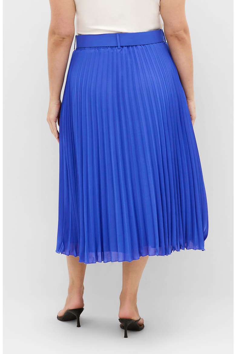 Petra Pleated Skirt, Alternate, color, CERULEAN