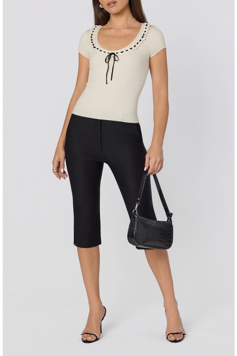 Lina Scoop Neck Knit Top, Alternate, color, CREAM