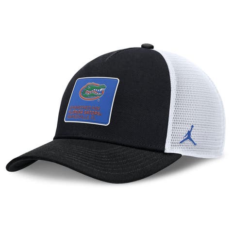 Men's Jordan Brand  Black/White Florida Gators 2025 On-Field Rise Engineered Trucker Adjustable Hat