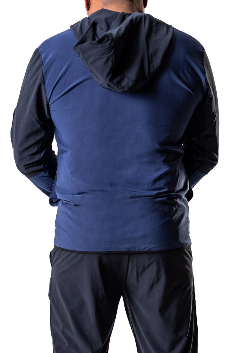 Athleticblacknavy Blue Zip Hoodie, Alternate, color, BLUE