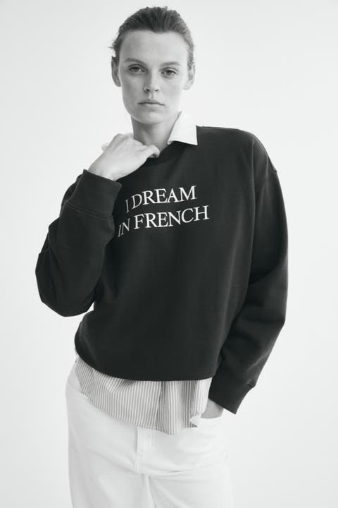 Sweatshirt With Text Motif