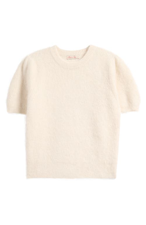 Marine Layer Puff Short Sleeve Suri Alpaca Blend Sweater In Neutral