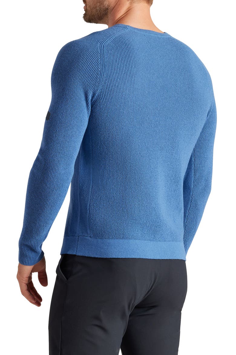 Walden Waffle Wool & Cashmere Sweater, Alternate, color, BLUE HORIZON