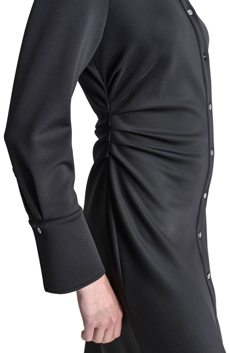 DKNY Long Sleeve Scuba Knit Shirtdress, Alternate, color, 