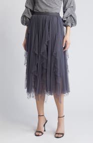 NIKKI LUND Wendy Beaded Tulle Skirt
