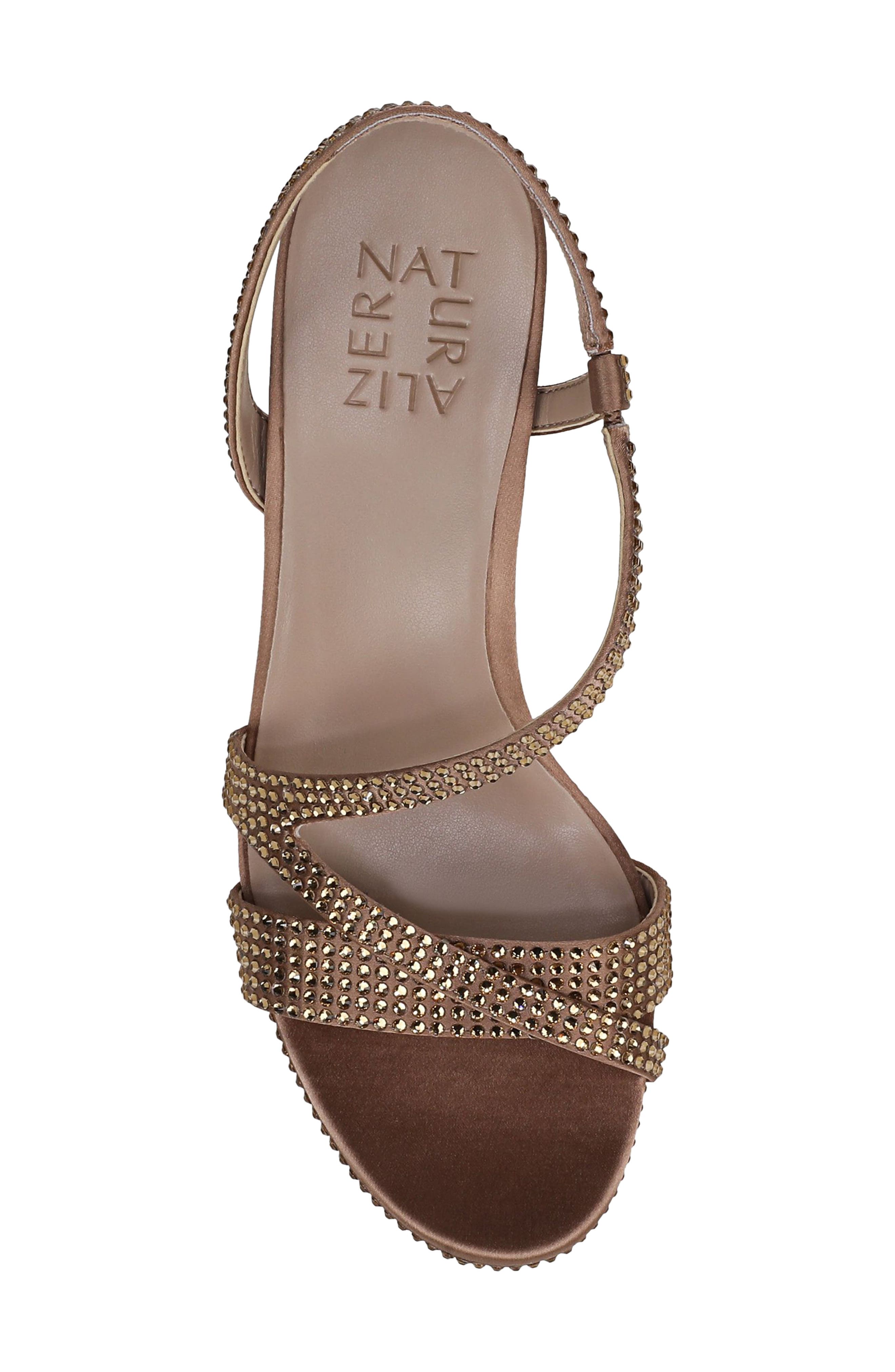 Naturalizer Abby Platform Sandal, Alternate, color, Cafe Beige Satin