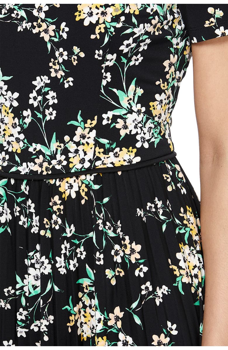 Maggy London Floral Pleated Skirt Dress, Alternate, color, 