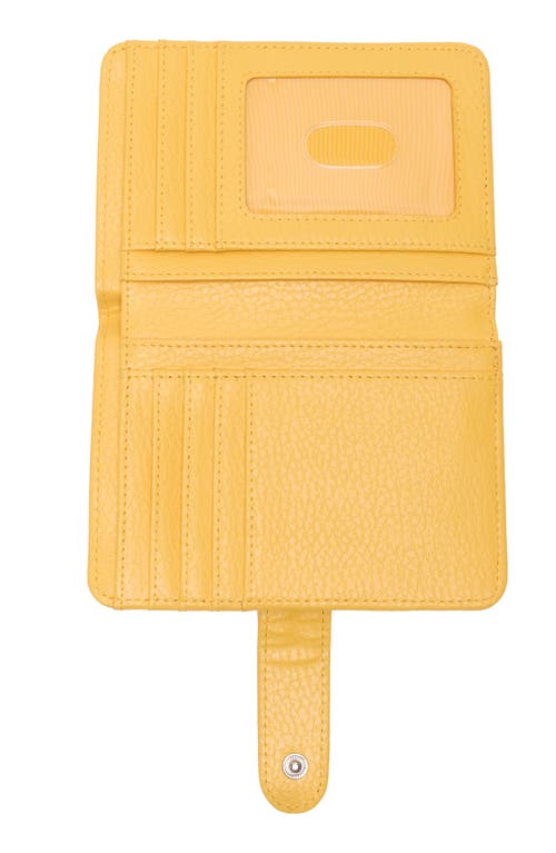 Mundi Small Leather Goods Campbell Leather Wallet In Yellow