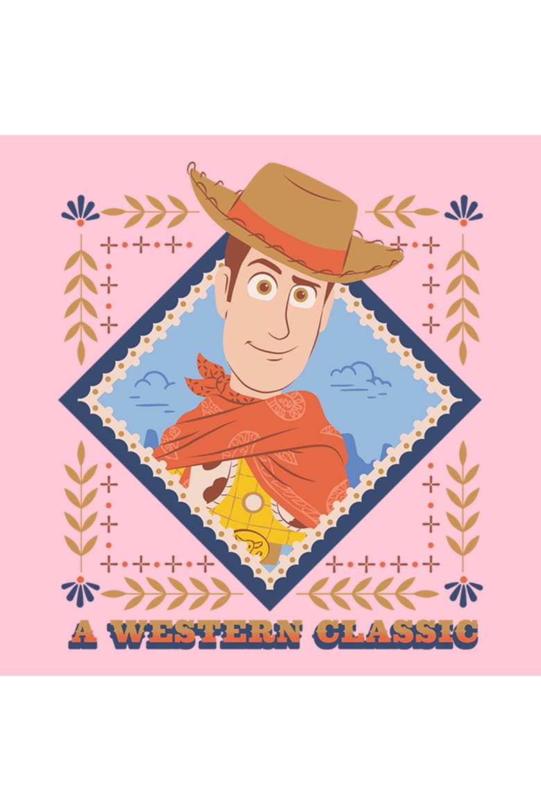 Girl's Toy Story 5 Woody Western Classic  Graphic T-Shirt, Alternate, color, Light Pink