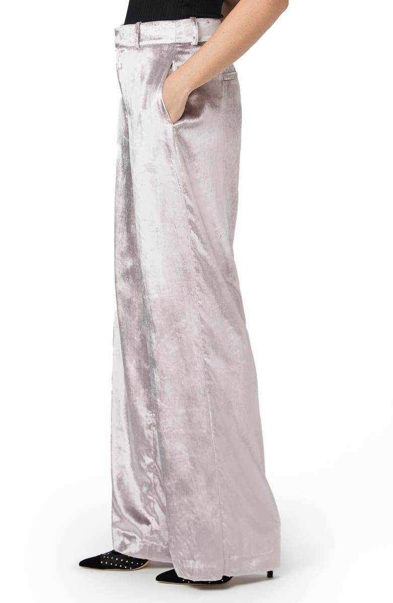 PAIGE Chateau Velvet Pants, Alternate, color, Pewter
