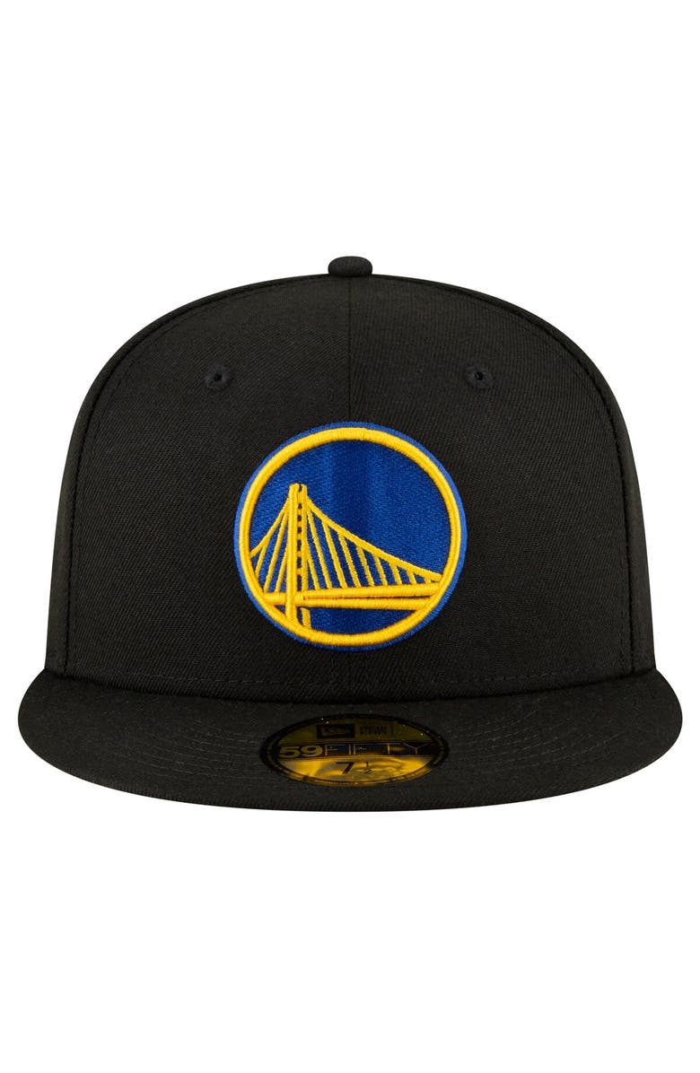 New Era Men's New Era Black Golden State Warriors 59FIFTY Fitted Hat, Alternate, color, Black