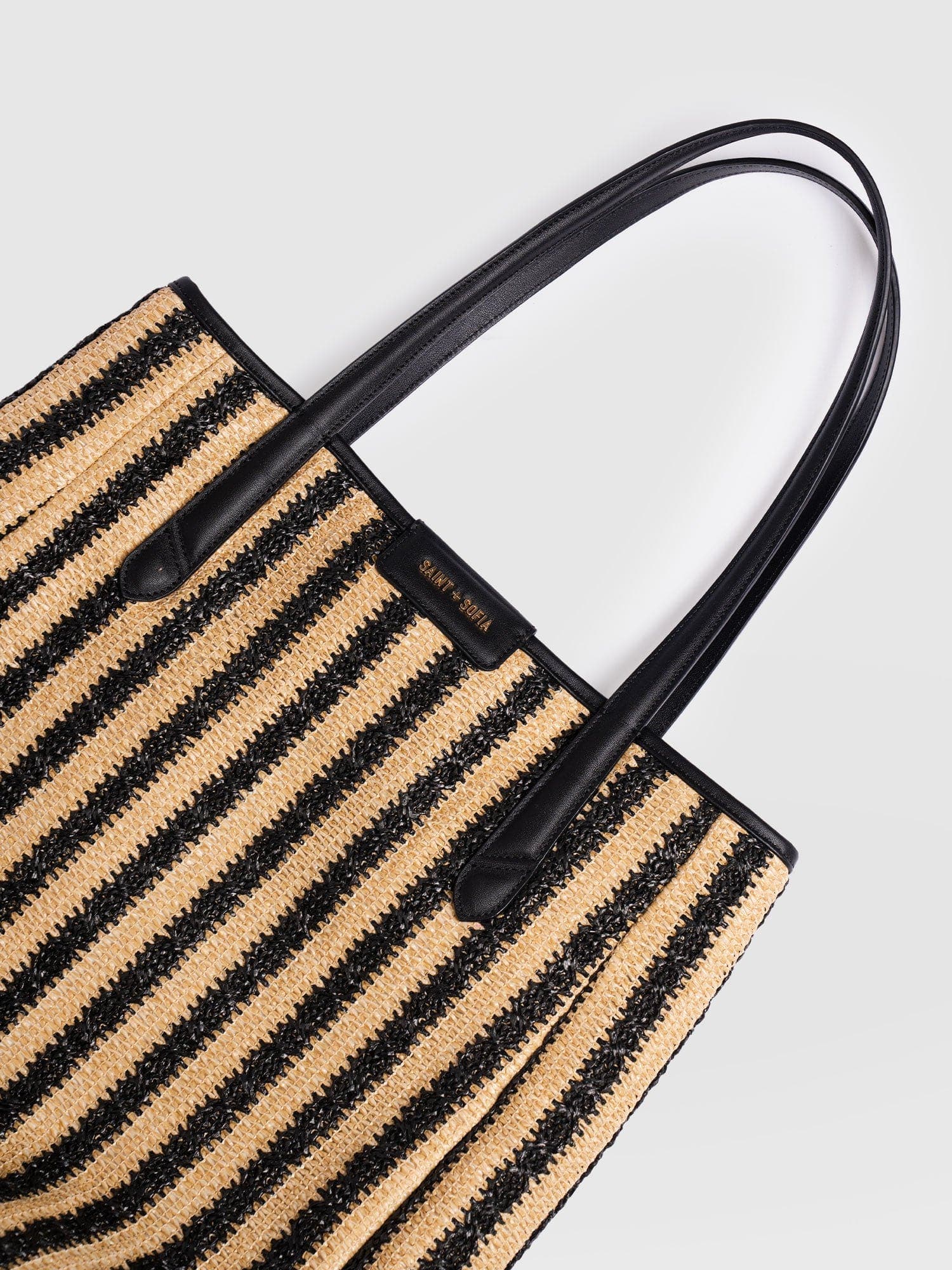 Stella Shopper Bag, Alternate, color, Black Raffia