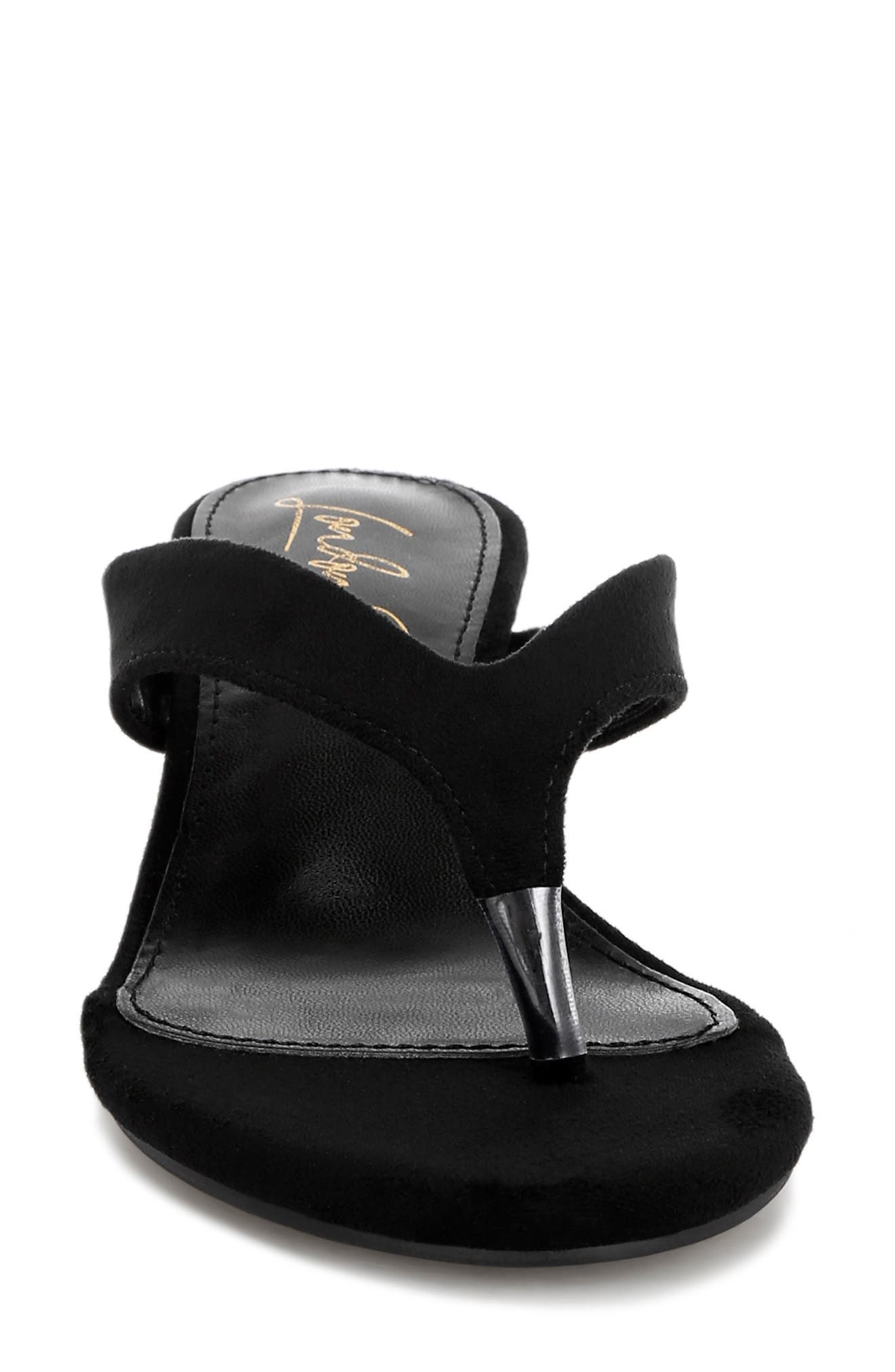 Zabila Wedge Heel Sandal, Alternate, color, BLACK SUEDE