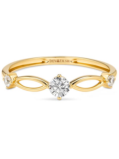 Love Knot Promise Ring in 14K Gold