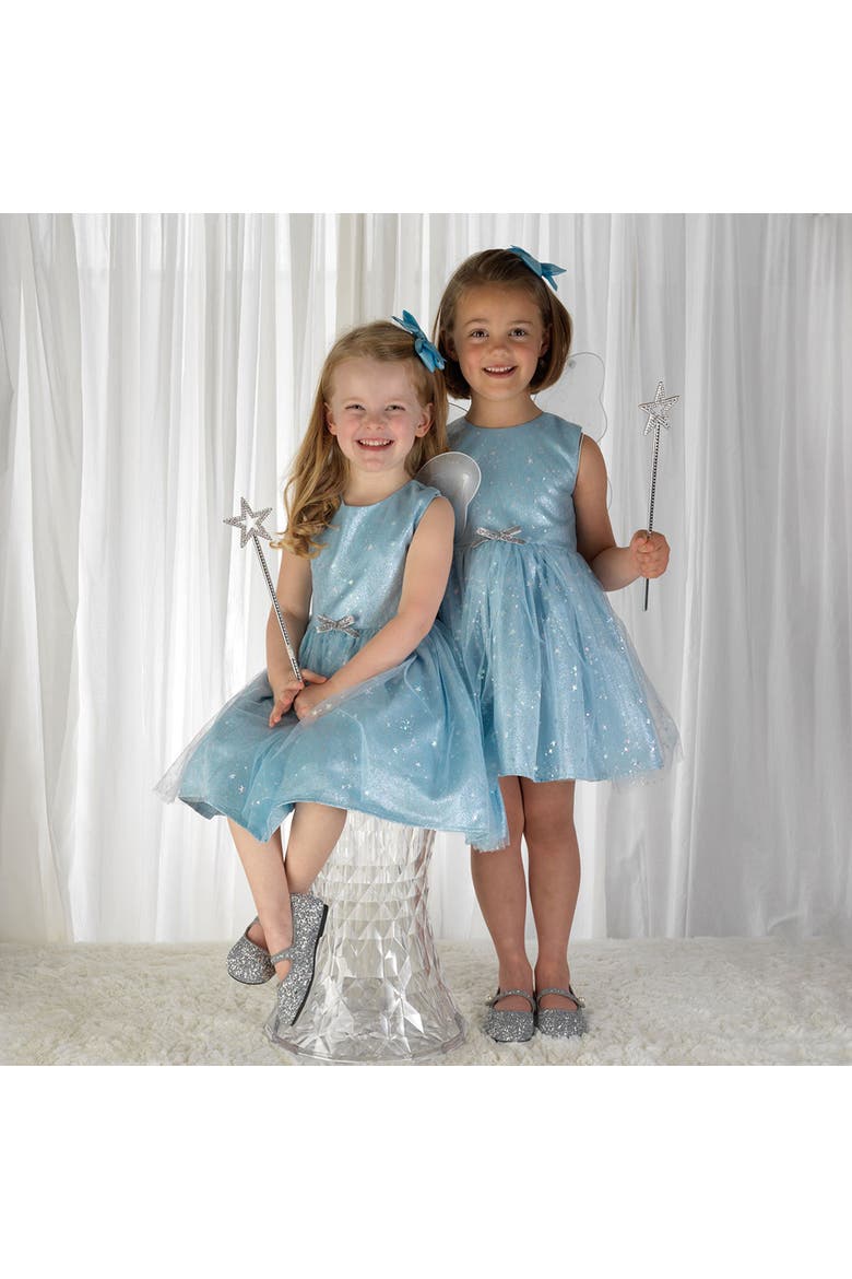 Sparkle Star Tulle Dress, Alternate, color, Blue