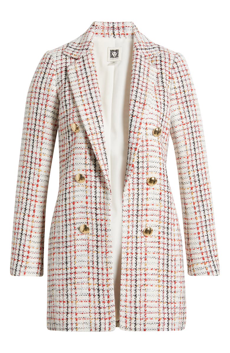 Anne Klein Tweed Double Breasted Jacket, Alternate, color,