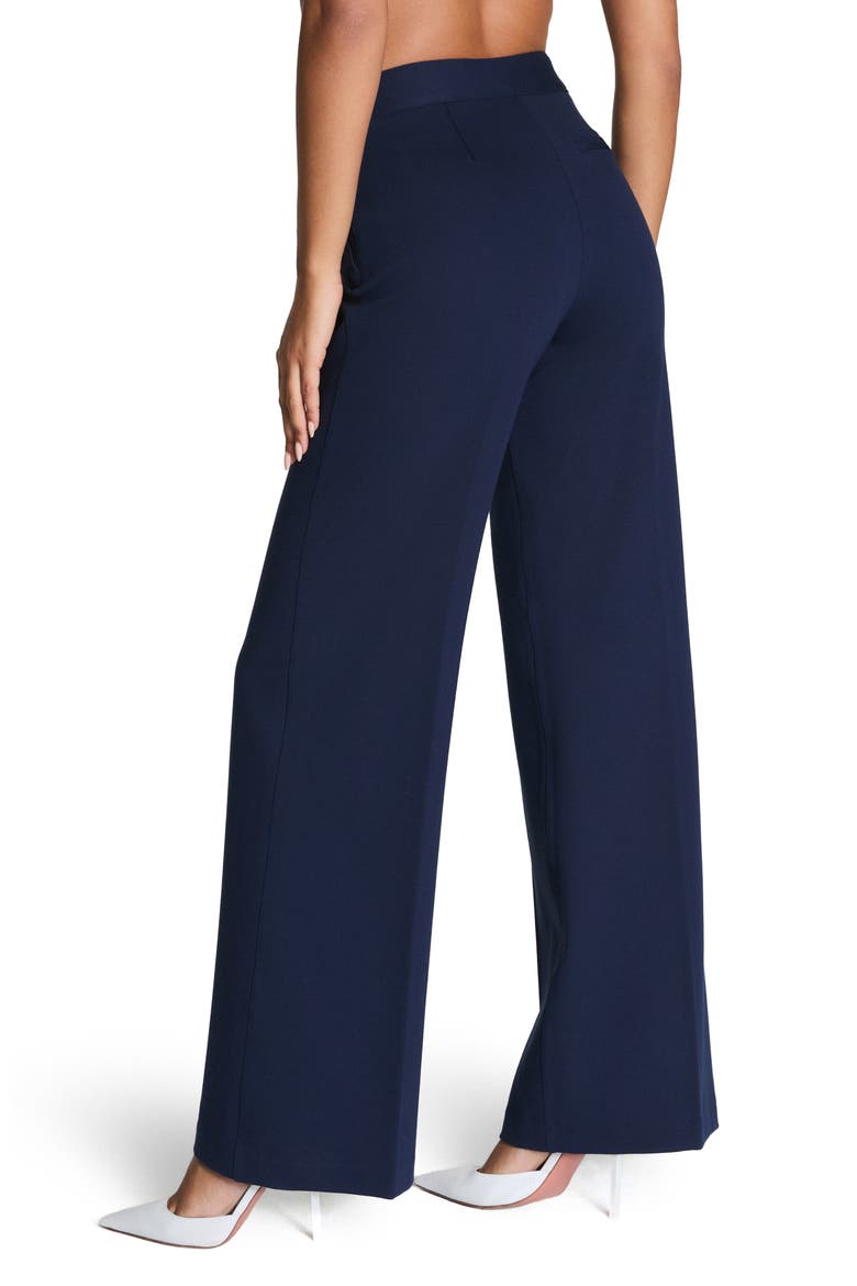 SPANXsupersmooth™ PerfectFit Ponte Wide Leg Pants, Alternate, color, TIMELESS NAVY