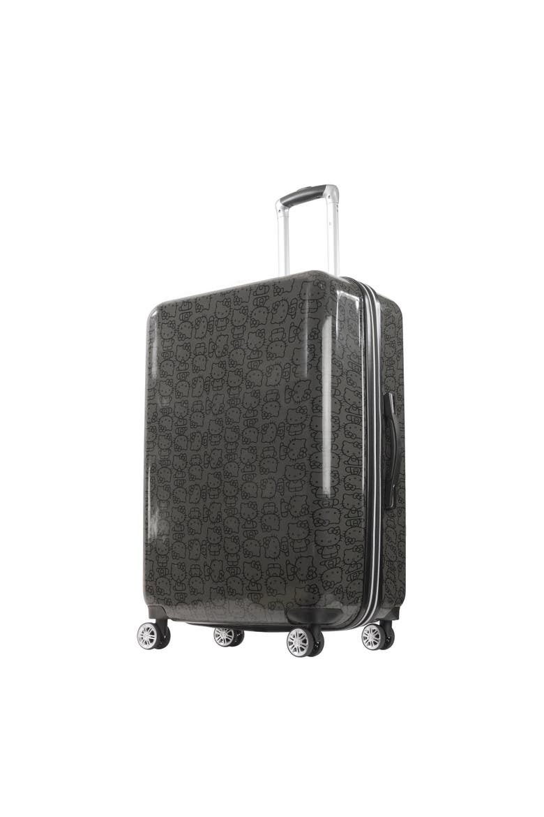 Hello Kitty Pose All Over Print 29" Hard-Sided Luggage, Main, color, Black