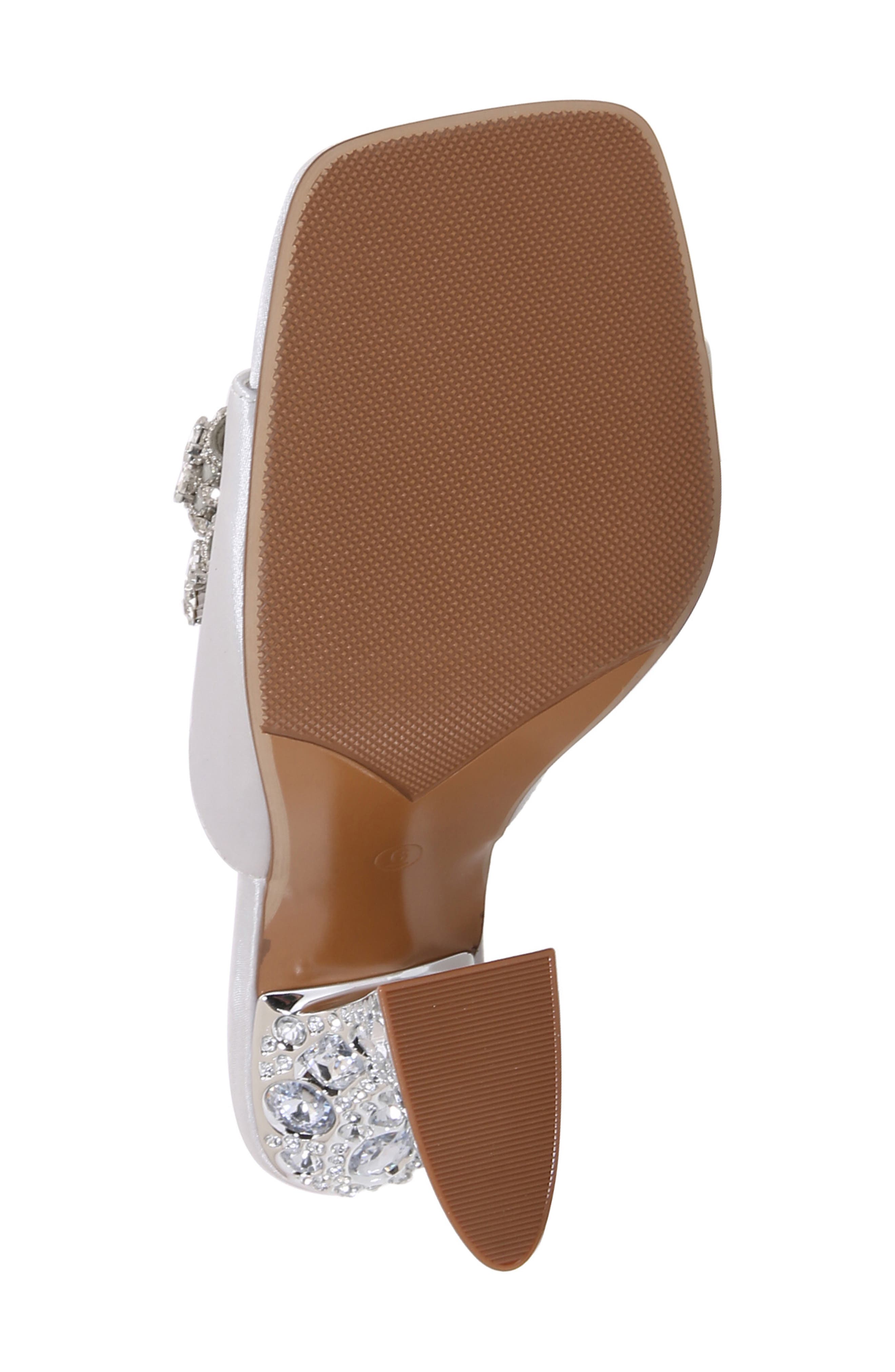 LADY COUTURE Spark Crystal Bow Mule, Alternate, color, Silver