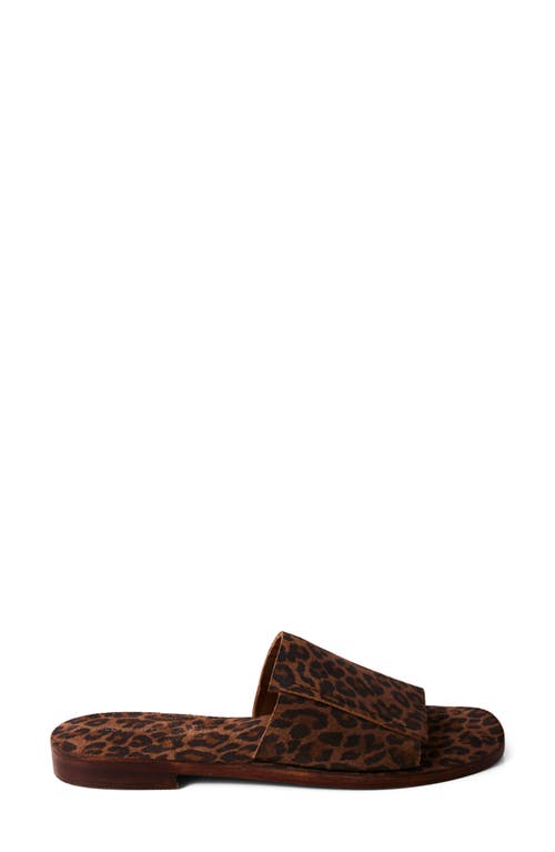 Free People Verona Slide Sandal In Chestnut Leopard