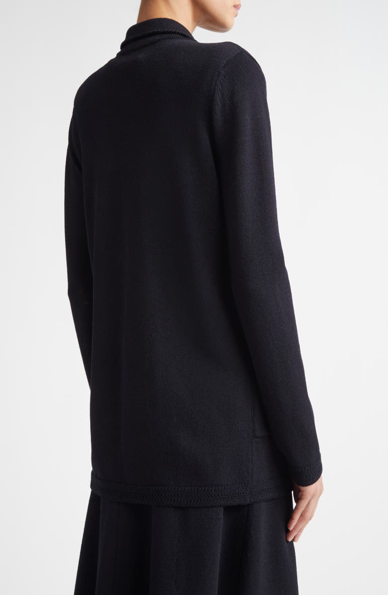 ST. JOHN Legacy Wool Blend Sweater Coat, Alternate, color, Black