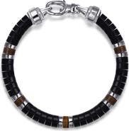 Gabriel & Co. Contemporary Sterling Silver Onyx Beaded Bracelet