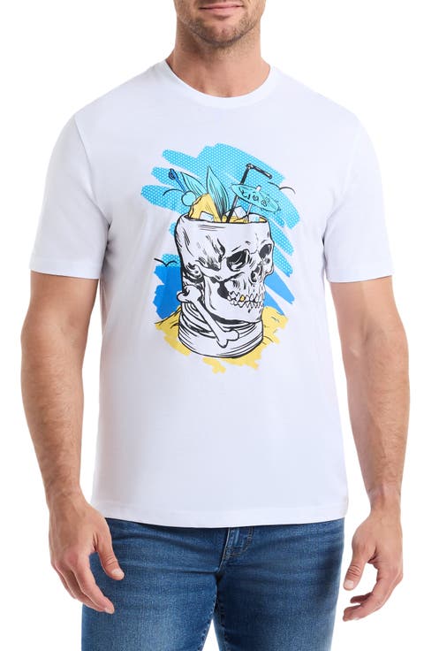 Tiki Skull Graphic T-Shirt