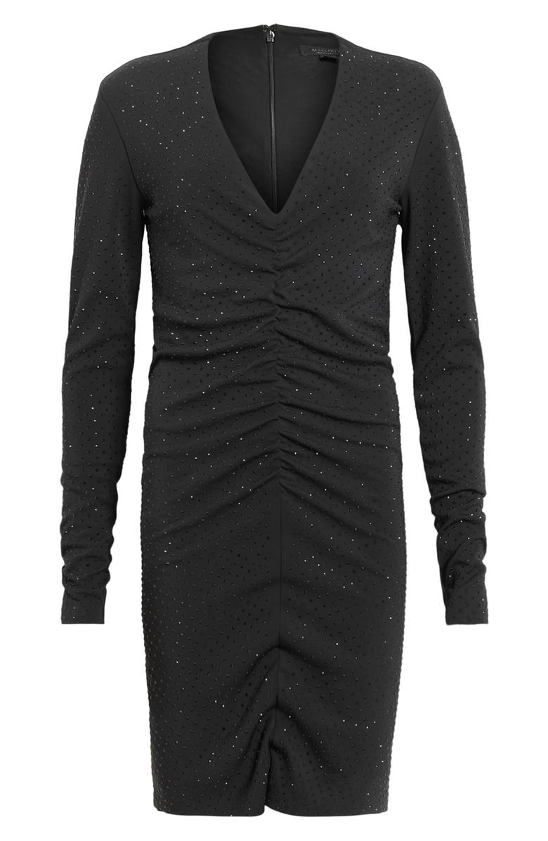 AllSaints Ayla Long Sleeve Ruched Minidress, Alternate, color,