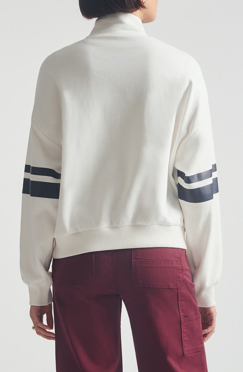 Brooklyn Industries Oversize Half Zip Cotton Sweatshirt, Alternate, color, Antique White