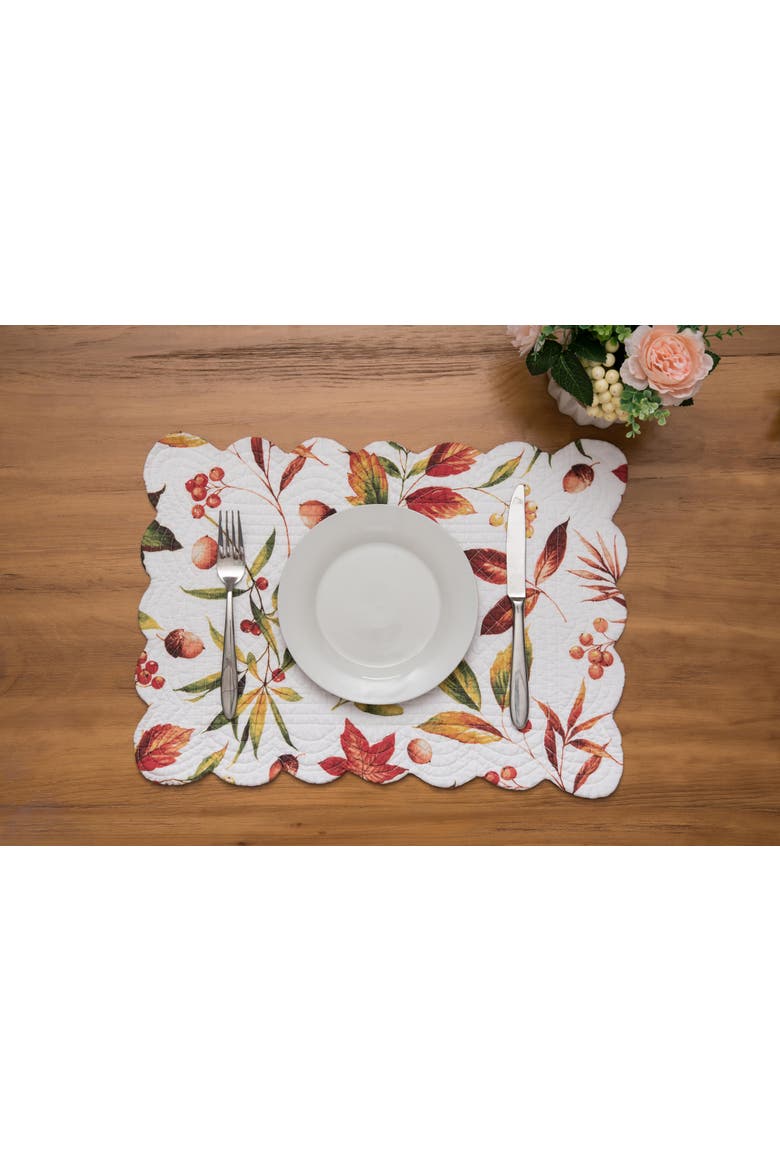 Camilla Placemats Set of 6, 13" x 19", Alternate, color, Orange