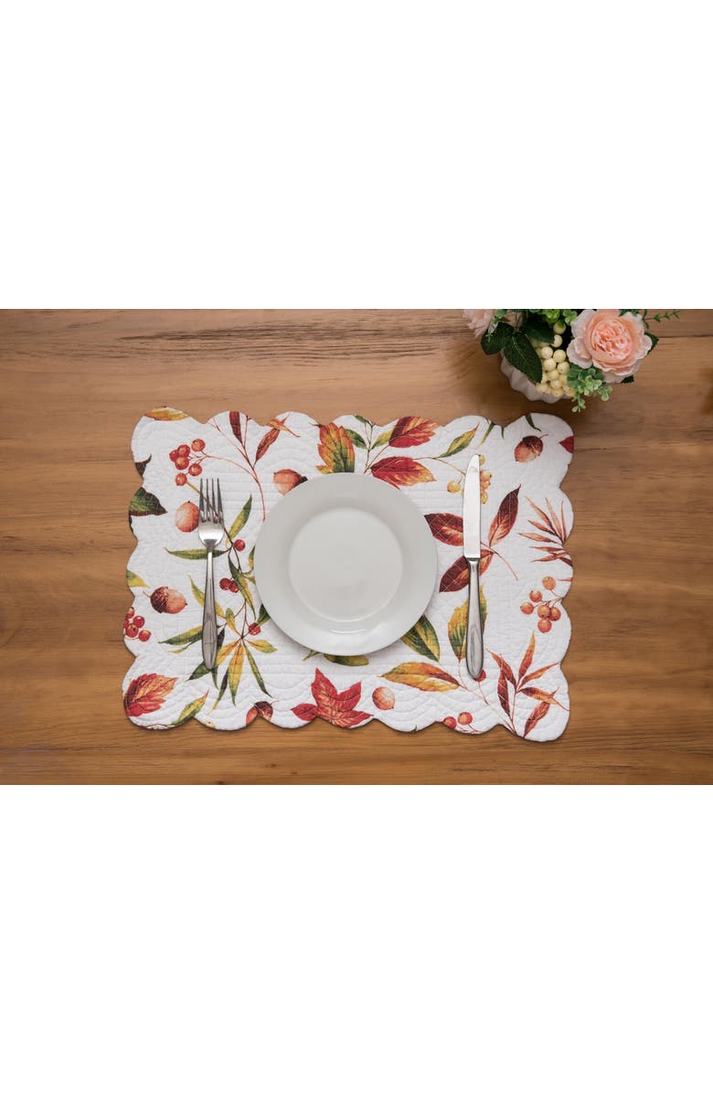 C&F Home Camilla Placemats Set of 6, 13" x 19", Alternate, color, Orange