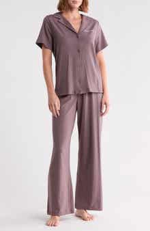 Notch Collar Knit Pajamas