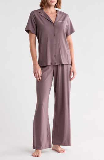 Notch Collar Knit Pajamas