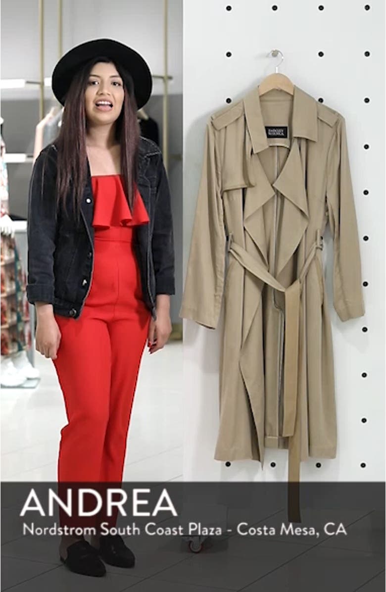 Badgley Mischka Angelina Trench Coat, sales video thumbnail