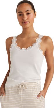 Haven Well Within Organic Cotton Rib Knit Lace Tank