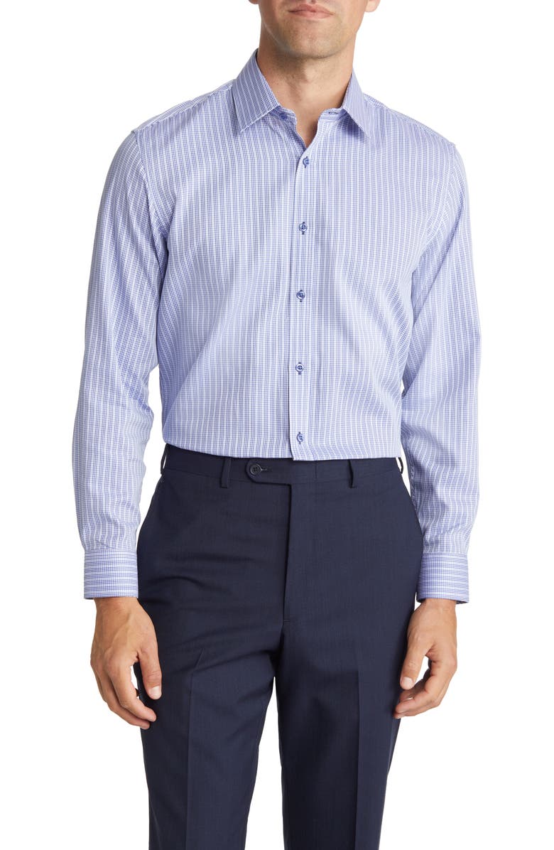 DANIEL HECHTER Trim Fit Stripe Dress Shirt, Main, color, 
