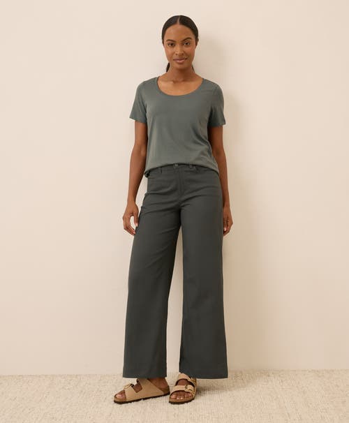 Pact Organic Cotton Softspun Scoop Neck Tee In Gray