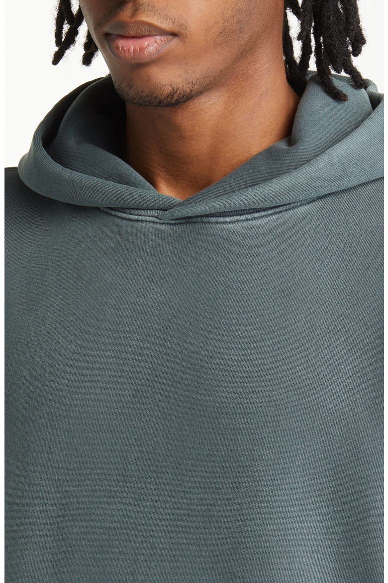 Core Oversize Organic Cotton Brushed Terry Hoodie, Alternate, color, VINTAGE SLATE