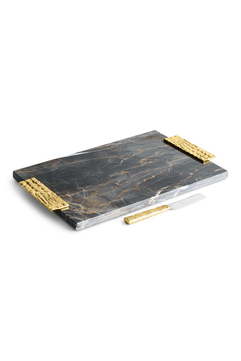 Safari Luxe Large Cheese Board & Spreader, Alternate, color, Charcoal