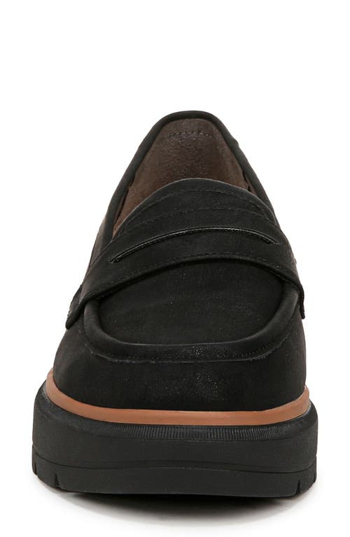 Dr. Scholl's Nice Day Max Wedge Platform Penny Loafer In Black