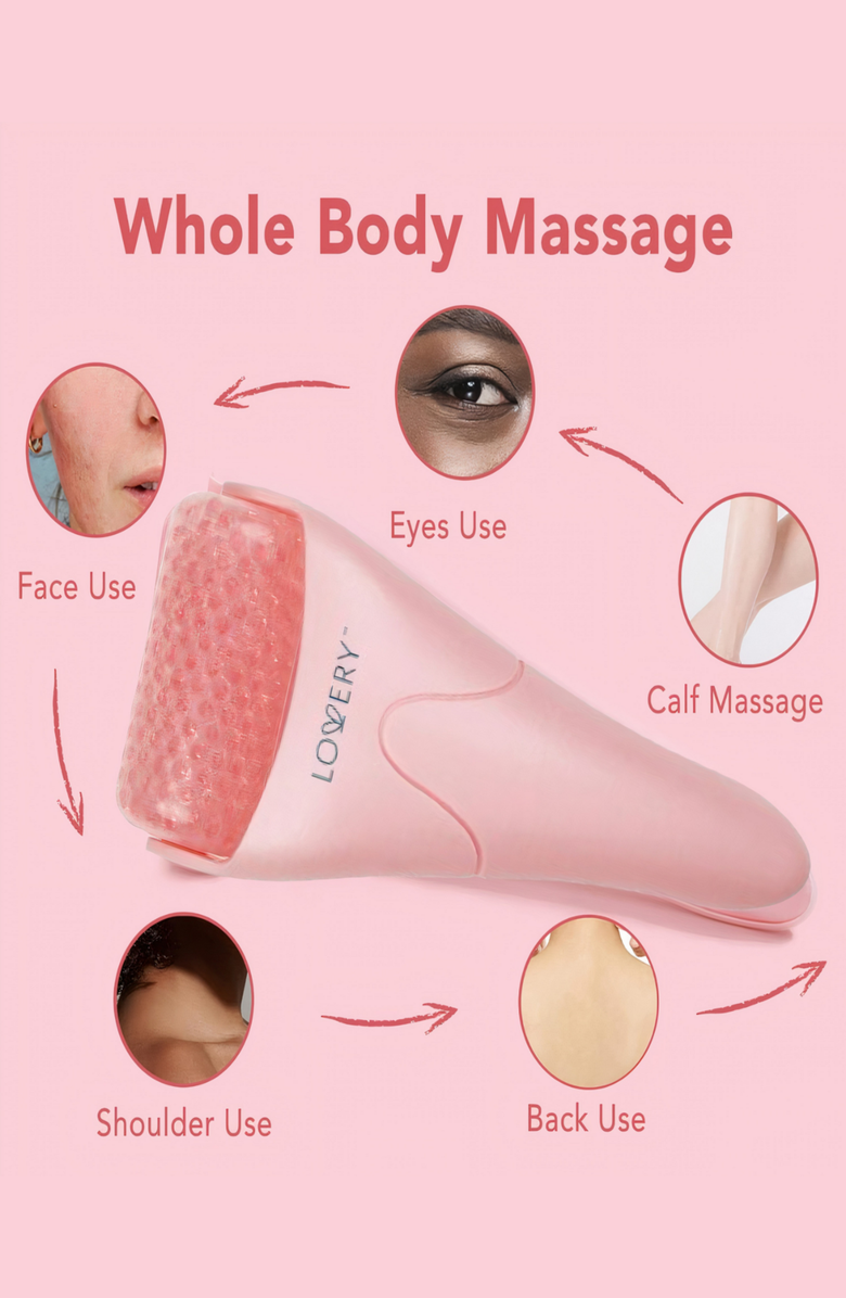 Lovery Gel Bead Face & Body Ice Roller Refresh, Soothe, and Rejuvenate , Pink, Alternate, color,