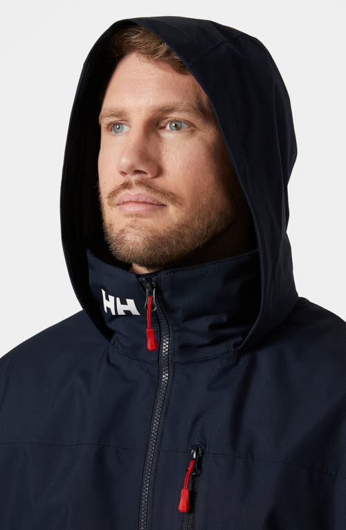 Helly Hansen Hooded Crew 2.0 Waterproof Midlayer Sailing Jacket In Navy