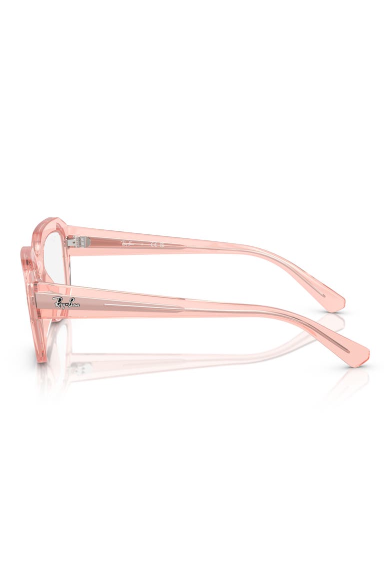 0RX7225 54mm Square Optical Glasses, Alternate, color, TRANSPARENT PINK