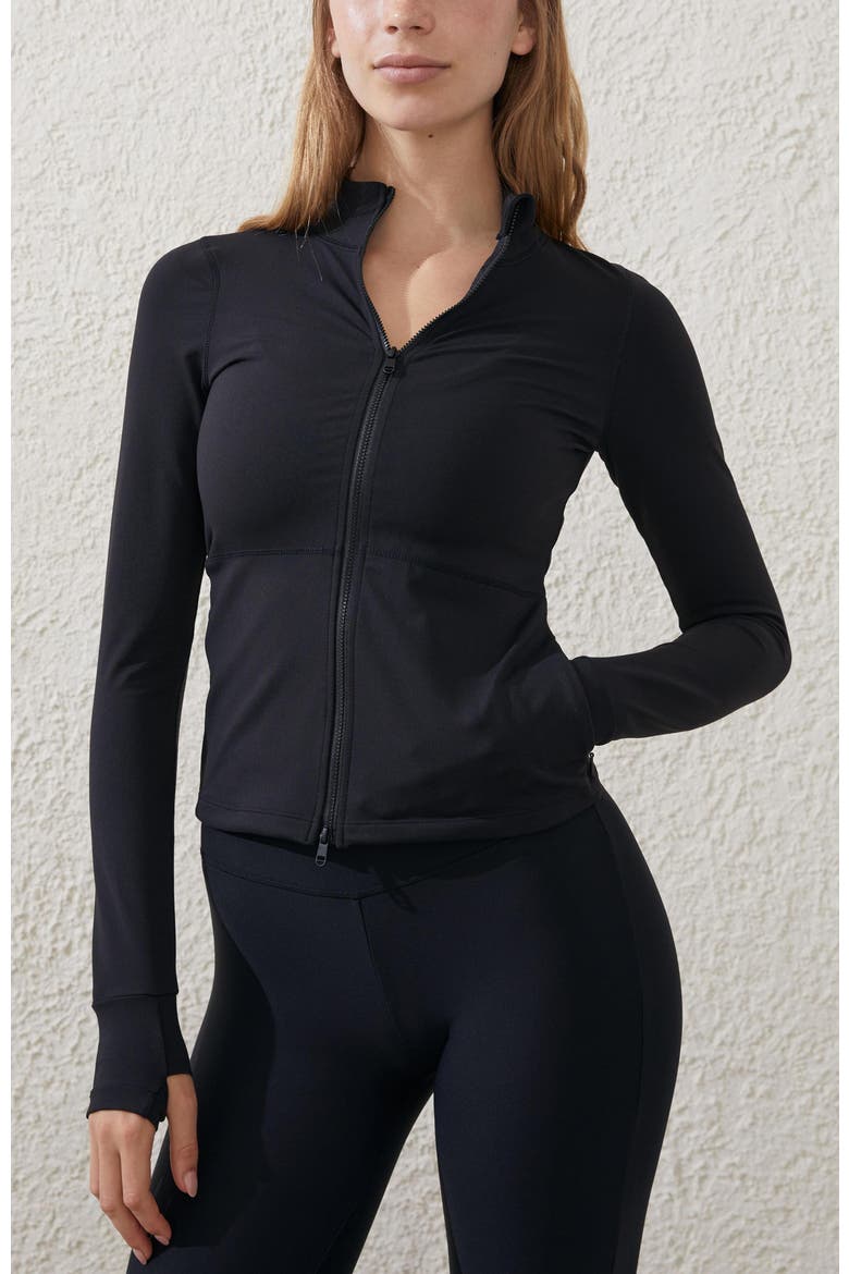 Women's Active Core Zip Through Long Sleeve, Alternate, color, Black