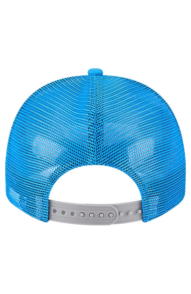 New Era Men's New Era  Cream/Blue Detroit Lions Banner A-Frame 9FIFTY Trucker Snapback Hat, Alternate, color, Cream