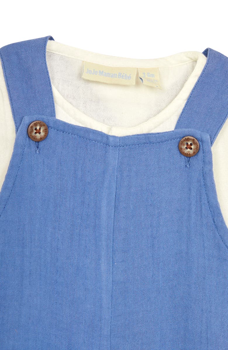 JOJO MAMAN BEBE Cotton Bodysuit & Shortalls Set, Alternate, color,