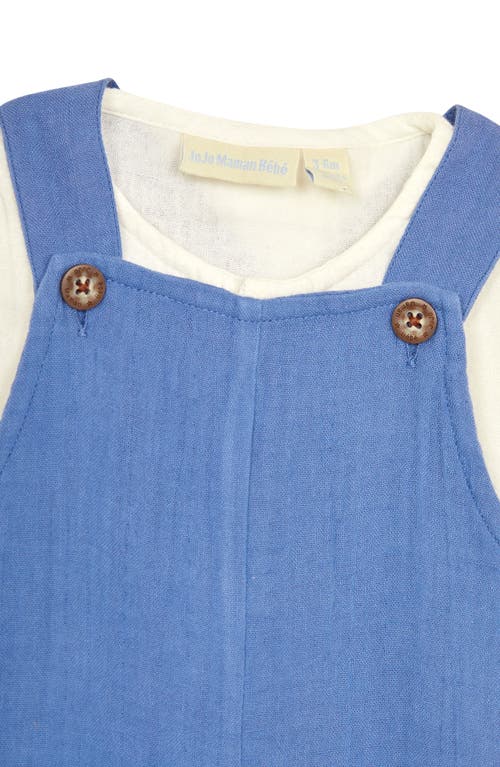 Jojo Maman Bébé Jojo Maman Bebe Cotton Bodysuit & Shortalls Set In Blue