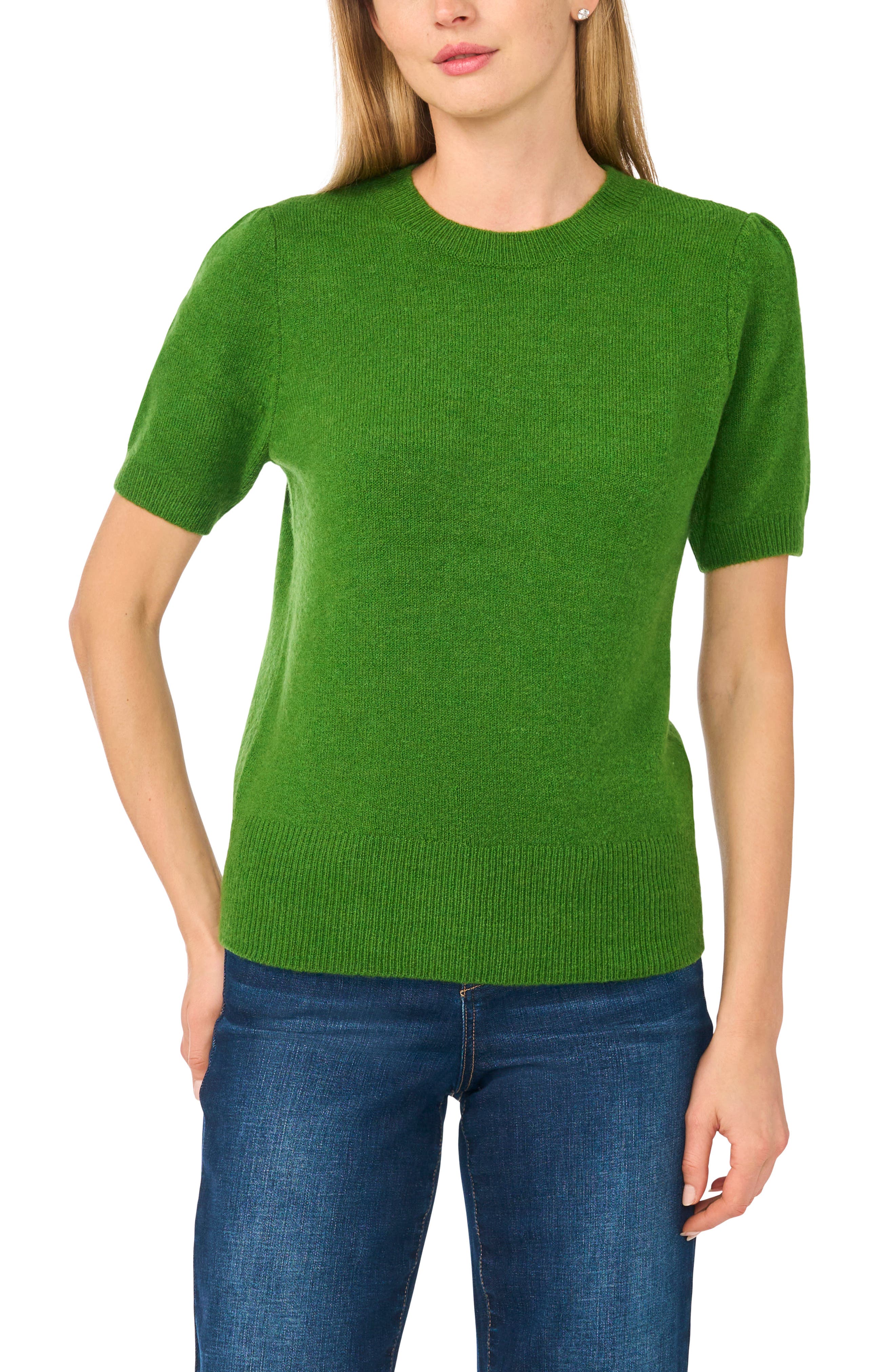 Crewneck Short Sleeve Sweater