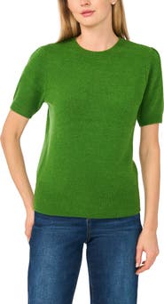CeCe Crewneck Short Sleeve Sweater