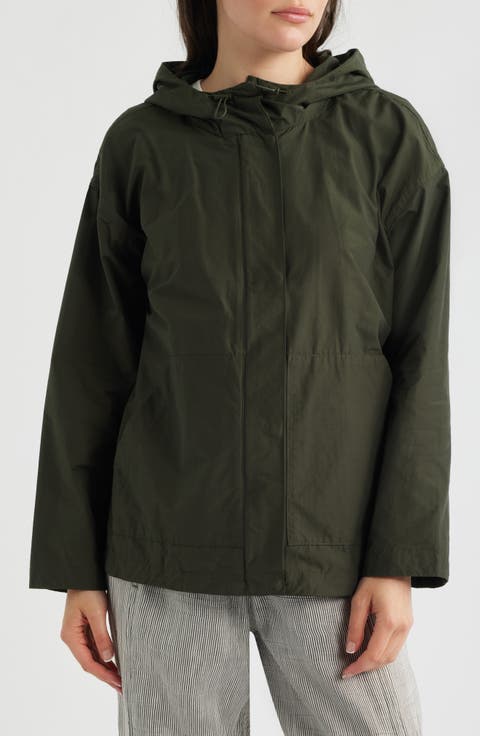 Hooded Organic Cotton & Recycled Nylon Jacket